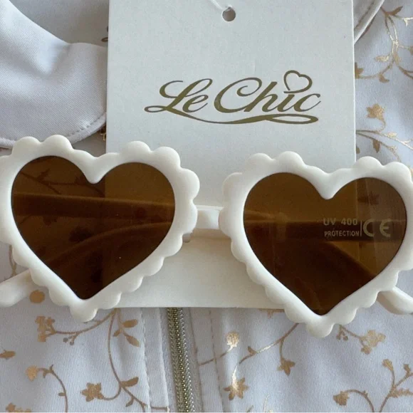 LeChic Toddler Little Girls One Piece Swimsuit & Sunglasses Set Size 2 NWT NEW - Picture 3 of 12